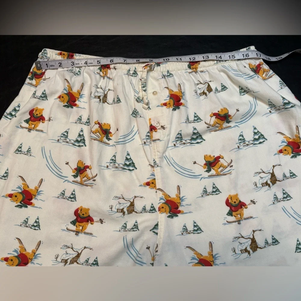 Winnie the Pooh size extra large pajama pants with a cute winter scene. - Picture 8 of 15